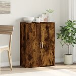 vidaXL Buffet chêne fumé 60x31x84 cm bois d'ingénierie