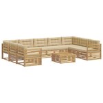 vidaXL Ensemble de canapés d'extérieur 10 pc Blanc et Beige Polyester