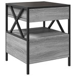 vidaXL Table basse avec LED Infinity sonoma gris 40x40x51 cm