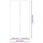 vidaXL Couverture de piscine rectangulaire Noir Plastique 420 x 220 cm