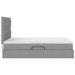 vidaXL Lit avec des lumières à LED Gris clair 140 x 190 cm tissu