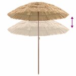 vidaXL Parasol de plage Naturel 255 x 255 x 255 cm Polyester et Acier