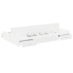 vidaXL Cadre de lit avec rangement avec tête de lit Blanc 120 x 200 cm