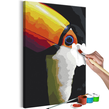 Tableau à peindre par soi-même - toucan l x h en cm 40x60