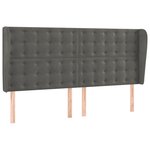 vidaXL Sommier à lattes de lit matelas et LED Gris foncé 180x200 cm