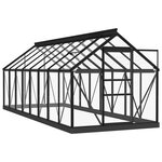 vidaXL Serre en verre Anthracite 155x395 5x191 cm Aluminium