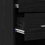 vidaXL Haut Armoire Chêne noir 30 x 42.5 x 185 cm Bois d'ingénierie
