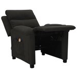 vidaXL Fauteuil de massage Noir Tissu