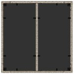 vidaXL Table de jardin avec dessus en verre gris clair résine tressée