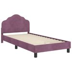 vidaXL Cadre de lit pour enfants avec tête de lit Violet 80 x 200 cm
