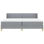 vidaXL Lit à Ressorts avec Matelas Crème 90x200 cm Tissu Gris clair