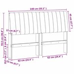 vidaXL Tête de lit capitonnée Gris clair 140 cm Pin massif