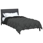 vidaXL Duvet d'hiver Noir et anthracite 200 x 135 cm Microfibre