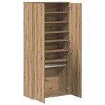 vidaXL Haut de Mobilier avec étagère chêne artisanal 80 x 39 x 178 cm