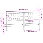 vidaXL Tête de lit Marron et gris clair 180 cm Bois massif en pin