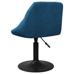 vidaXL Chaise de salle à manger Bleu Velours