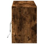 vidaXL Meuble TV avec LED chêne fumé 139 5x34x50 cm bois d'ingénierie