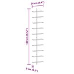 vidaXL Casier à bouteilles mural pour 10 bouteilles Noir Métal