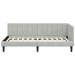 vidaXL Cadre de lit d'angle Gris clair 100 x 200 cm Velours