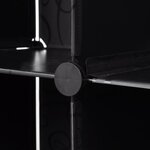 vidaXL Armoire modulaire 18 compartiments Noir et blanc 37x146x180 5cm
