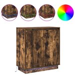 Buffet vidaXL LED Chêne Fumé 71x34 5x75 cm en bois d'ingénierie