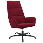 vidaXL Chaise de relaxation avec repose-pied Rouge bordeaux Velours