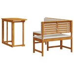 vidaXL Ensemble de banc de jardin 2 Pièces Marron Bois d'acacia massif