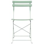 vidaXL Chaise de jardin pliante Pliant 2 Pièces Vert 42 x 46 x 82cm Acier