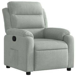 vidaXL Fauteuil inclinable gris clair velours