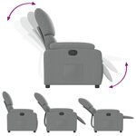 vidaXL Fauteuil inclinable en tissu gris clair