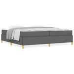 vidaXL Lit à ressorts avec matelas Gris foncé 200 x 200 cm tissu