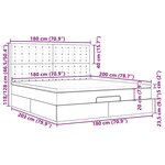 VidaXL Cadre de lit ottoman avec matelas gris foncé 180x200cm velours