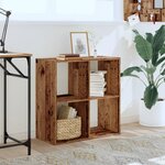 vidaXL Bibliothèque vieux bois 68 5x32x68 5 cm bois d'ingénierie