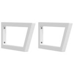 vidaXL Supports d'étagères pour lavabo 2 Pièces blanc trapèze acier