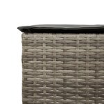 vidaXL Ensemble de bar de jardin 7 Pièces avec coussins gris poly rotin
