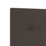 vidaXL Cadre de lit avec tête de lit Marron foncé 90 x 190 cm tissu