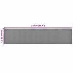 vidaXL Tapis de couloir Gris foncé 50x250 cm