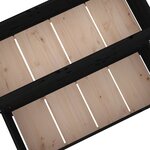 vidaXL Jardinière Noir 110x84x75 cm Bois massif de pin