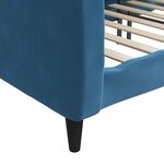 vidaXL Lit de repos bleu 90x200 cm velours