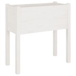 vidaXL Jardinière Blanc 70x31x70 cm Bois de pin massif