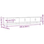 vidaXL Meuble TV sonoma gris 240x35x41 cm bois d'ingénierie
