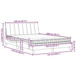 vidaXL Lit avec matelas Hanko gris foncé 120x200 cm tissu