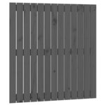 vidaXL Tête de lit murale Gris 82 5x3x90 cm Bois massif de pin