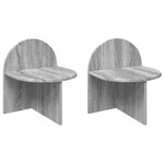 vidaXL Table de chevet 2 pc Sonoma gris 40 x 35 5 x 45 5 cm