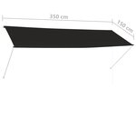 vidaXL Auvent rétractable 350x150 cm Anthracite