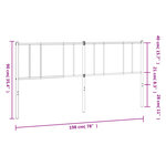 vidaXL Tête de lit métal noir 193 cm