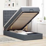 vidaXL Cadre de lit ottoman avec matelas gris foncé 90x190 cm velours