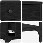 vidaXL Table console Chêne noir 75 x 34 5 x 75 cm Bois d'ingénierie