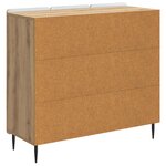 vidaXL Buffet Chêne artisanal 89 x 34 5 x 82 cm Bois d'ingénierie