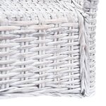 vidaXL Chaises à manger lot de 2 rotin kubu et bois d'acajou